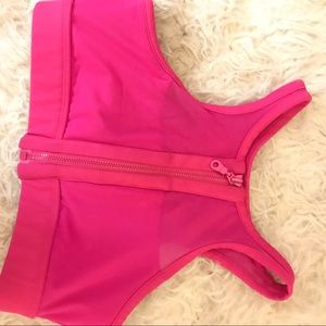 C&C California zip up sports bra.